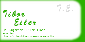 tibor eiler business card